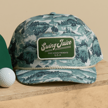 Golf Georgia Landscape Unisex Rope Hat Green O/S