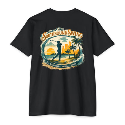 Golf Sunset T-Shirt — "The Southbound Swing" San Diego Golf Graphic