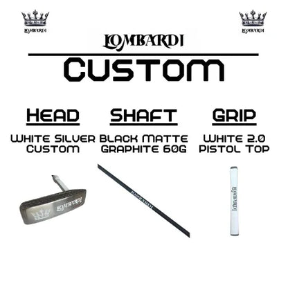 Lombardi Golf Custom White Silver OG Custom Blade Golf Putter - GOLF LEAGUE