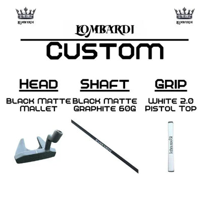 Lombardi Golf Custom Black Matte Mallet Golf Putter - GOLF LEAGUE