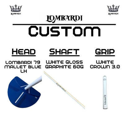 Lombardi Golf Custom Blue 79 Left-Handed Mallet Golf Putter - GOLF LEAGUE
