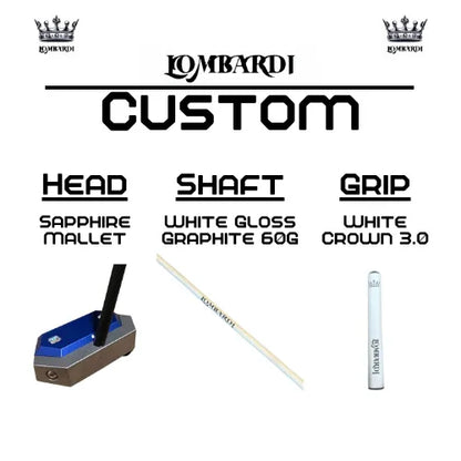 Lombardi Golf Custom Blue Sapphire Mallet Golf Putter - GOLF LEAGUE