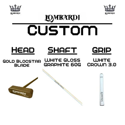 Lombardi Golf Custom Gold Blocstar Blade Golf Putter - GOLF LEAGUE
