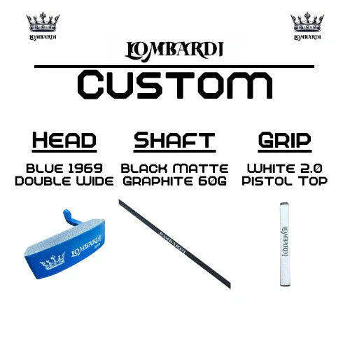 Lombardi Golf Custom Blue 1969 Double Wide Blade Golf Putter - GOLF LEAGUE