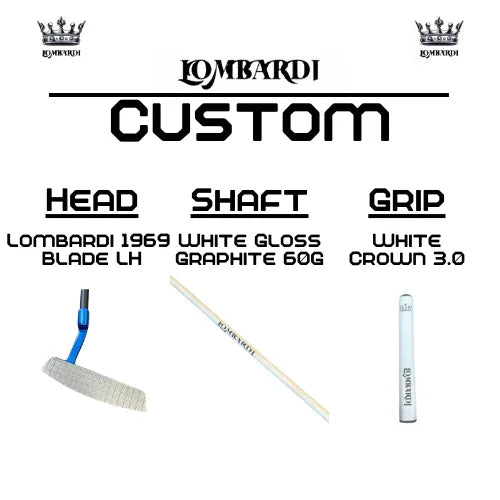 Lombardi Golf Custom Blue 1969 Double Wide Blade Left Hand Golf Putter - GOLF LEAGUE