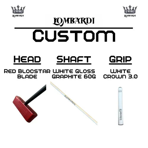 Lombardi Golf Custom Red Blocstar Blade Golf Putter - GOLF LEAGUE