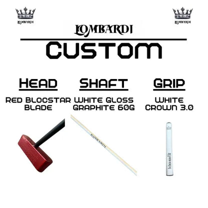 Lombardi Golf Custom Red Blocstar Blade Golf Putter - GOLF LEAGUE