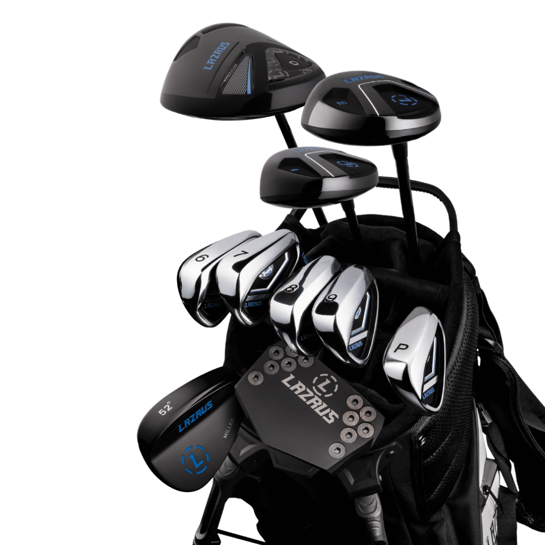 Lazrus Golf 11 pc Set - LAZ2 Driver, 3W, 1H, 6-PW Irons, 52° Wedge, Putter & Bag Optional