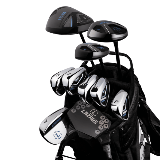 Lazrus Golf 11 pc Set - LAZ2 Driver, 3W, 1H, 6-PW Irons, 52° Wedge, Putter & Bag Optional