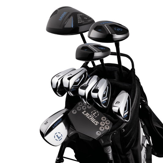 Lazrus Golf 11 pc Set - LAZ2 Driver, 3W, 1H, 6-PW Irons, 52° Wedge, Putter & Bag Optional