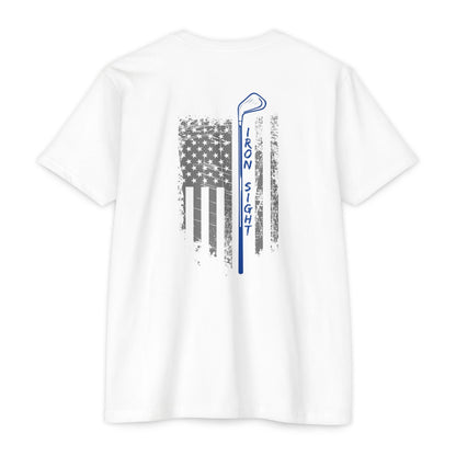Golf Flagstick T-Shirt — 'Iron Sight' American Flag Golf Tee