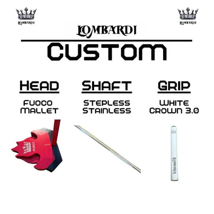 Lombardi Golf Custom Red Fuoco Mallet Golf Putter - GOLF LEAGUE
