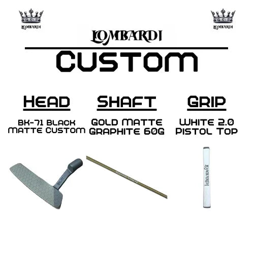 Lombardi Golf Custom Black Matte BK-71 Blade Golf Putter - GOLF LEAGUE