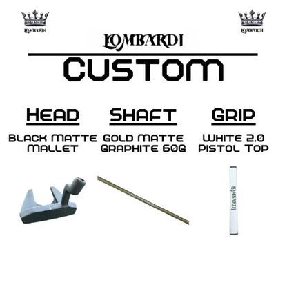 Lombardi Golf Custom Black Matte Mallet Golf Putter - GOLF LEAGUE