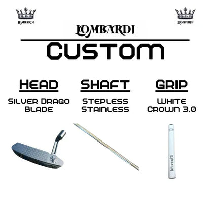 Lombardi Golf Custom Silver Drago Blade Golf Putter - GOLF LEAGUE