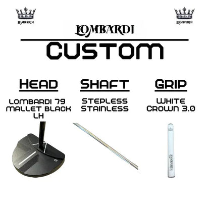 Lombardi Golf Custom Black 79 Mallet Left-Handed Golf Putter - GOLF LEAGUE