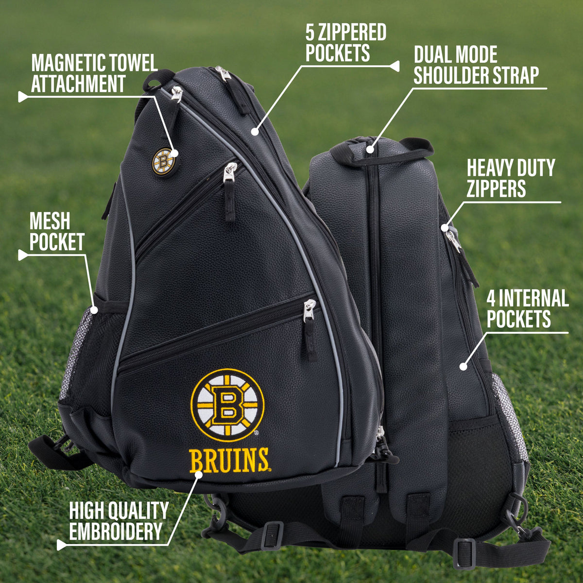 Boston Bruins PU Leather Backpack