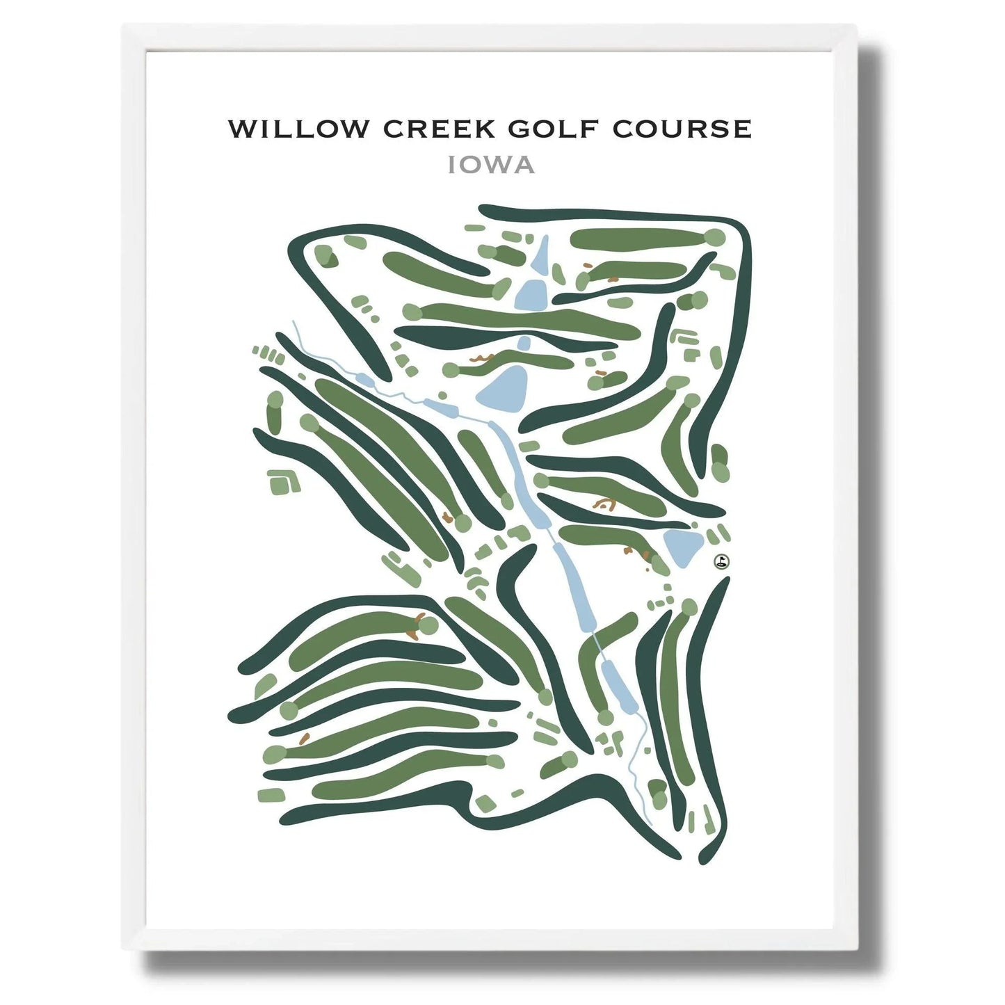 Willow Creek Golf Course, Iowa - Printed Golf Course