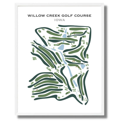 Willow Creek Golf Course, Iowa - Printed Golf Course