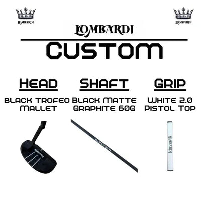 Lombardi Golf Custom Black Trofeo Mallet Golf Putter - GOLF LEAGUE