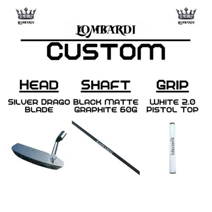 Lombardi Golf Custom Silver Drago Blade Golf Putter - GOLF LEAGUE