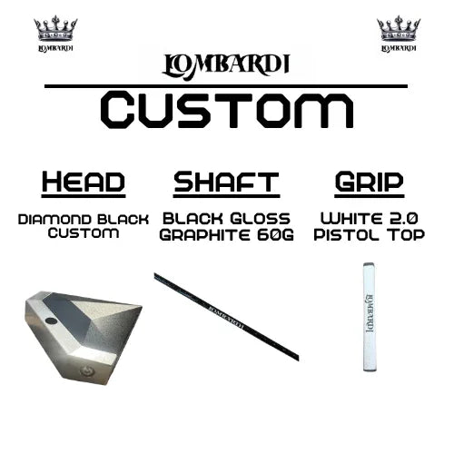 Lombardi Golf Custom Black Diamond Mallet Golf Putter - GOLF LEAGUE