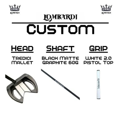 Lombardi Golf Custom Black Tredici Mallet Golf Putter - GOLF LEAGUE
