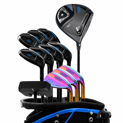 Lazrus Golf 13 pc Set - Laz2 Driver, 3 Wedges Set, Hybrids (4-PW), Putter & Bag (optional)