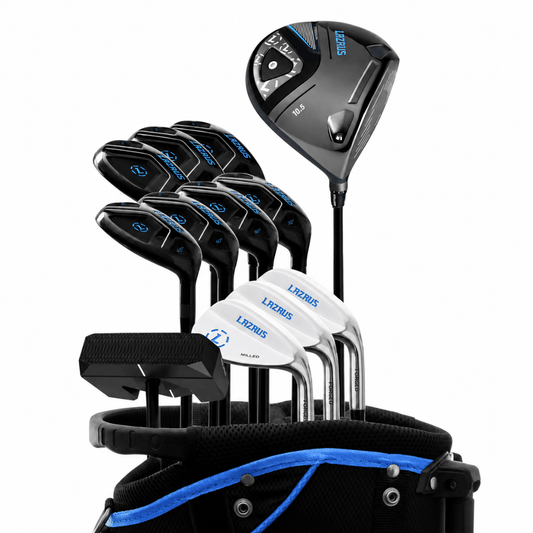 Lazrus Golf 13 pc Set - Laz2 Driver, 3 Wedges Set, Hybrids (4-PW), Putter & Bag (optional)