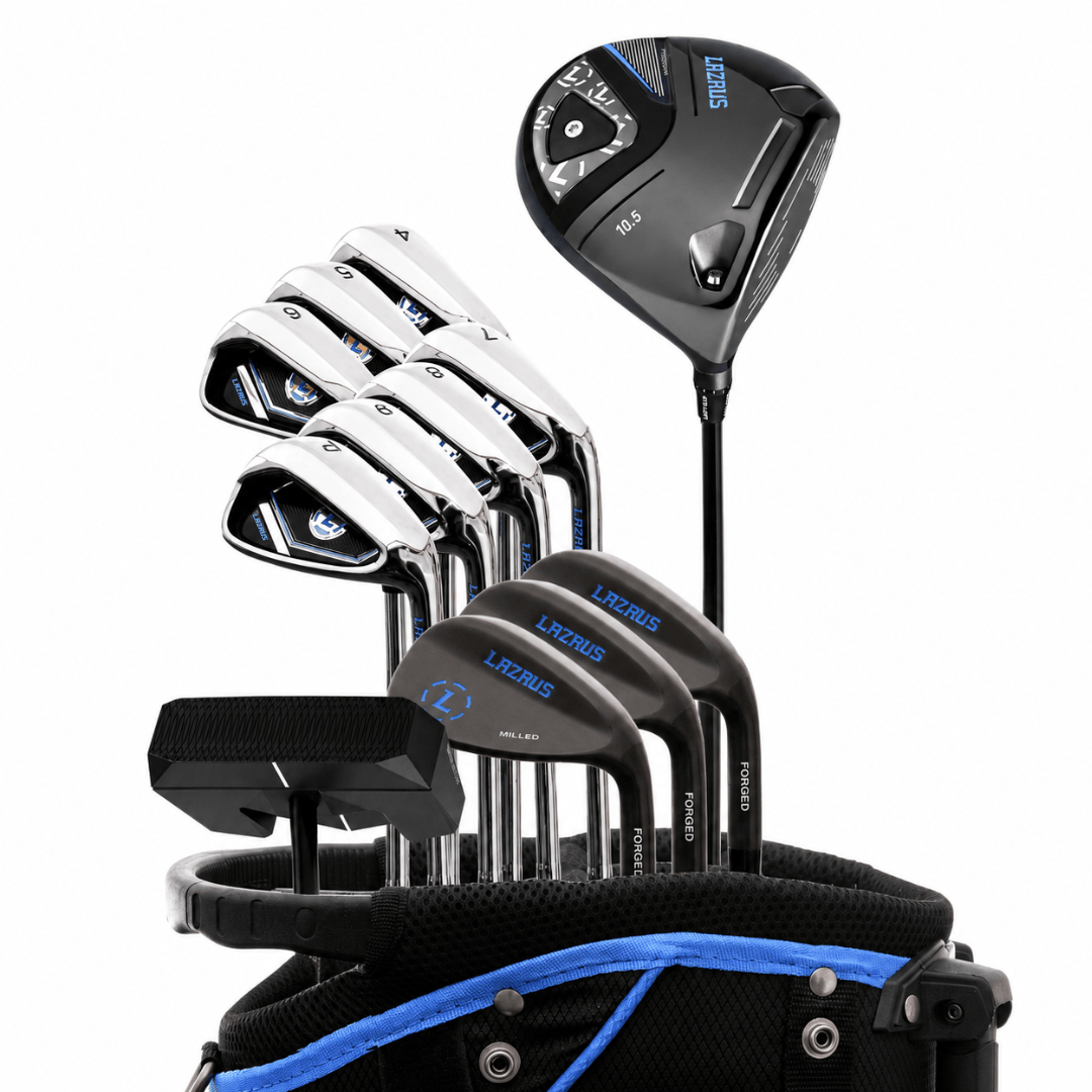 Lazrus Golf 13 pc Set - LAZ2 Driver, 3 Wedges Set, Irons (4-PW), Putter & Bag (optional)