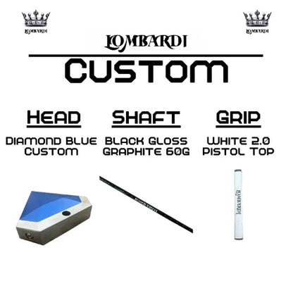 Lombardi Golf Custom Blue Diamond Mallet Golf Putter - GOLF LEAGUE
