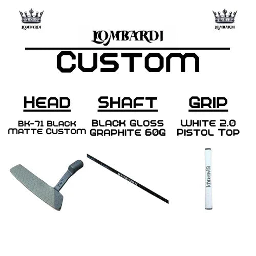 Lombardi Golf Custom Black Matte BK-71 Blade Golf Putter - GOLF LEAGUE
