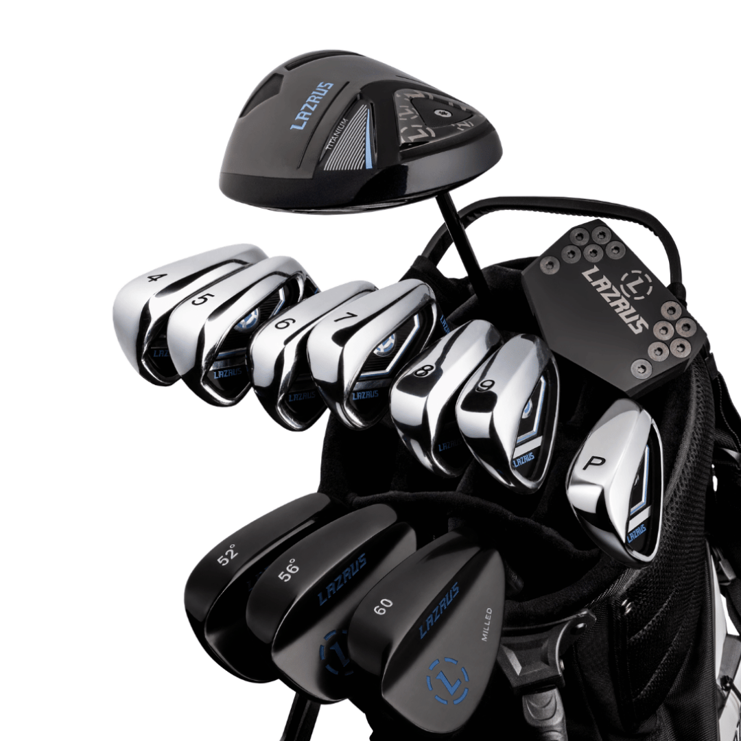 Lazrus Golf 13 pc Set - LAZ2 Driver, 3 Wedges Set, Irons (4-PW), Putter & Bag (optional)