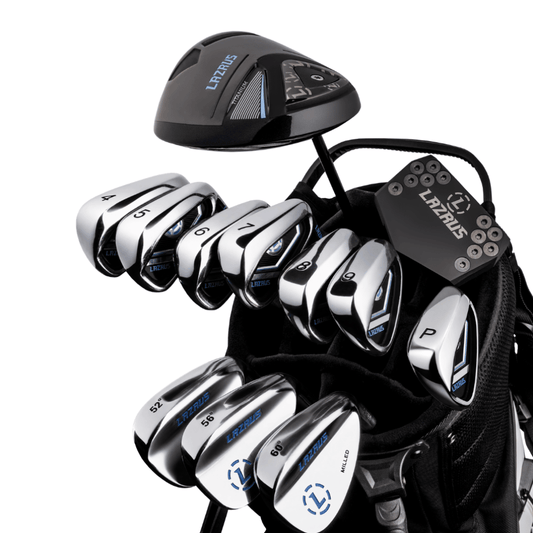 Lazrus Golf 13 pc Set - LAZ2 Driver, 3 Wedges Set, Irons (4-PW), Putter & Bag (optional)