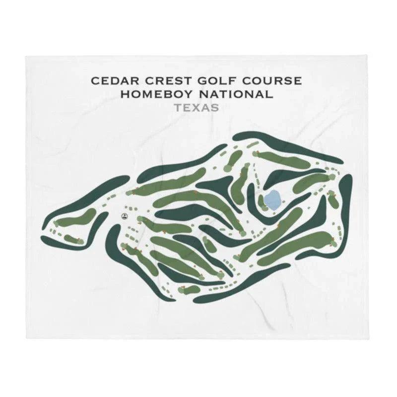 Cedar Crest Golf Course, Homeboy National, Texas - Printed Golf Course