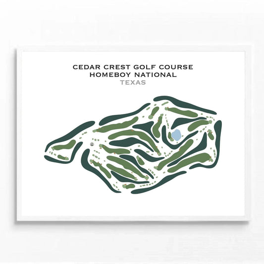 Cedar Crest Golf Course, Homeboy National, Texas - Printed Golf Course