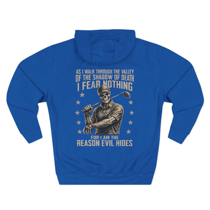 Fear Nothing Hoodie — "As I Walk Through the Valley of the Shadow of Death" Graphic Fleece Hoodie