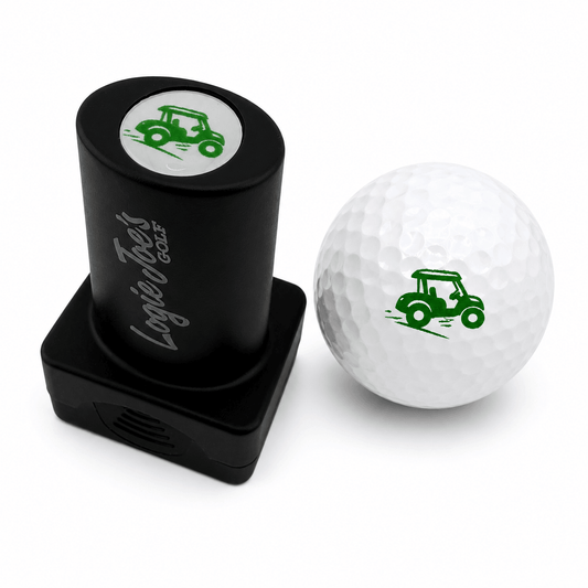 Golf Cart Golf Ball Stamp | Quick-Dry Ink Stamper | Easy Ball Identification | Fun Golf Gift