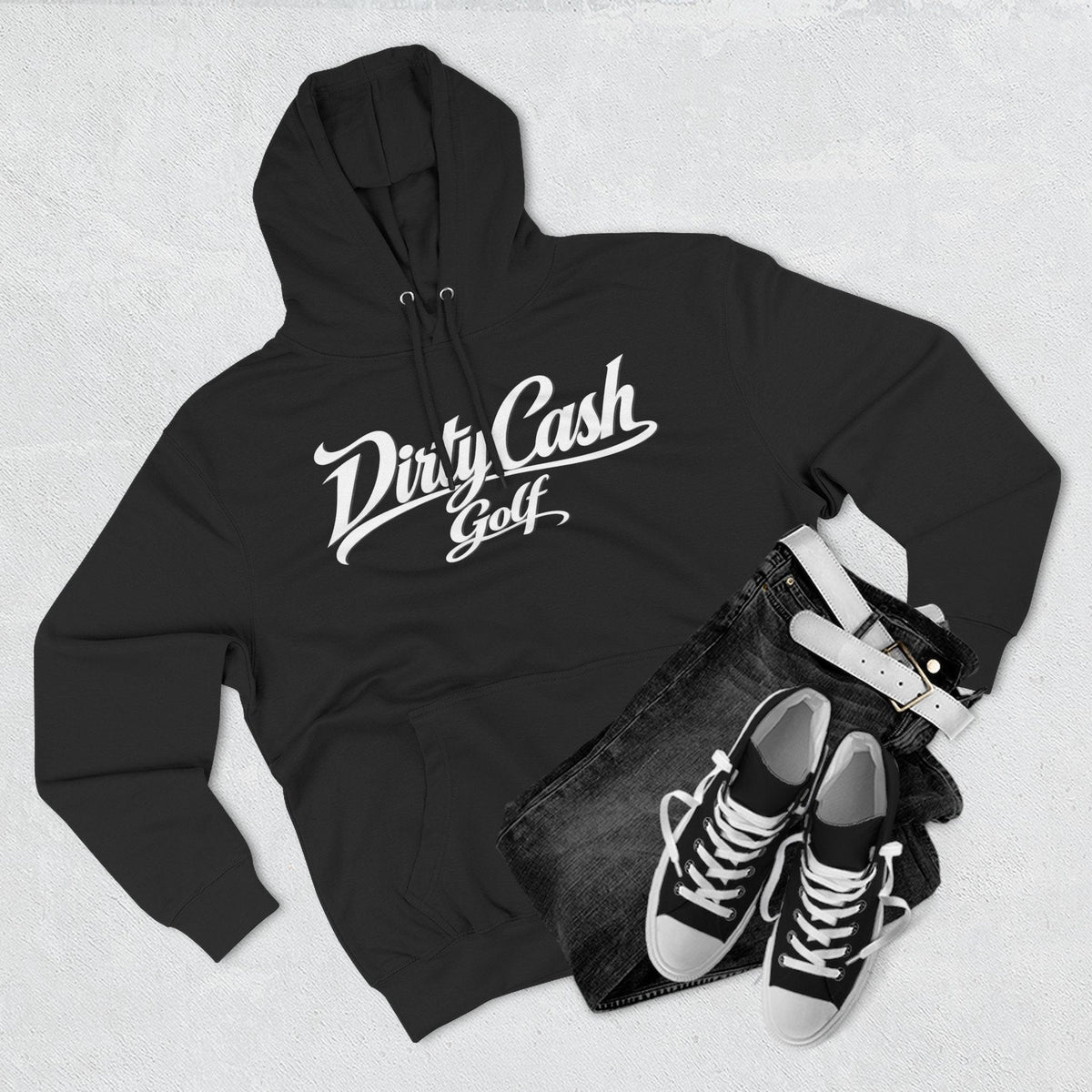 Dirty Cash Golf Hoodie — Vintage Script Pullover