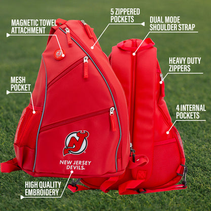 New Jersey Devils PU Leather Backpack