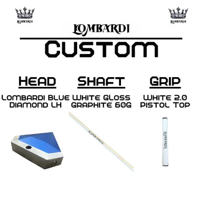 Lombardi Golf Custom Blue Diamond Left Hand Mallet Golf Putter - GOLF LEAGUE