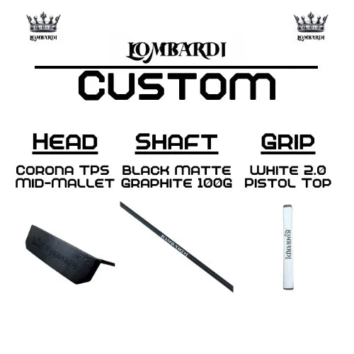 Lombardi Golf Custom Black Corona TPS Mallet Golf Putter - GOLF LEAGUE