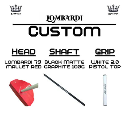 Lombardi Golf Custom Red 79 Mallet Golf Putter - GOLF LEAGUE