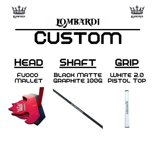 Lombardi Golf Custom Red Fuoco Mallet Golf Putter - GOLF LEAGUE