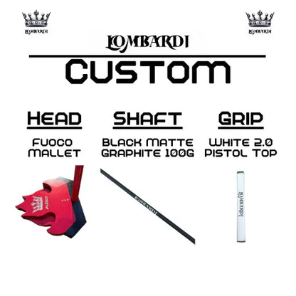 Lombardi Golf Custom Red Fuoco Mallet Golf Putter - GOLF LEAGUE