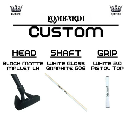 Lombardi Golf Custom Black Matte Left Hand Mallet Golf Putter - GOLF LEAGUE