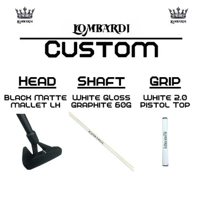 Lombardi Golf Custom Black Matte Left Hand Mallet Golf Putter - GOLF LEAGUE