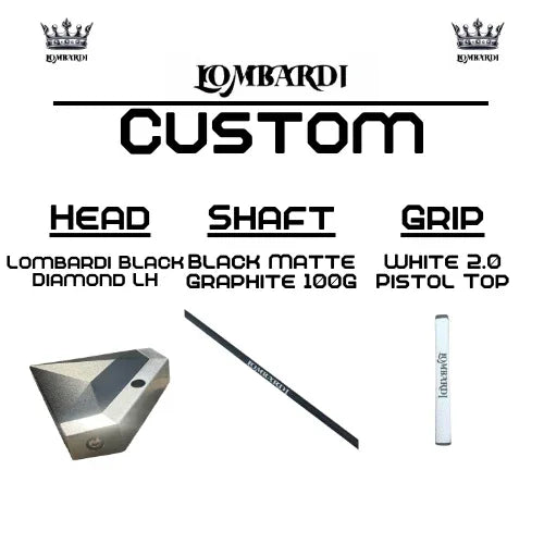 Lombardi Golf Custom Black Diamond Left-Hand Mallet Golf Putter - GOLF LEAGUE