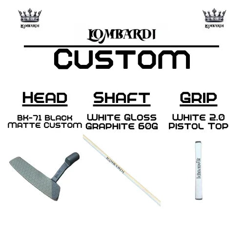 Lombardi Golf Custom Black Matte BK-71 Blade Golf Putter - GOLF LEAGUE
