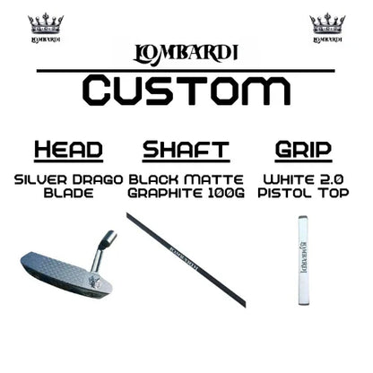 Lombardi Golf Custom Silver Drago Blade Golf Putter - GOLF LEAGUE